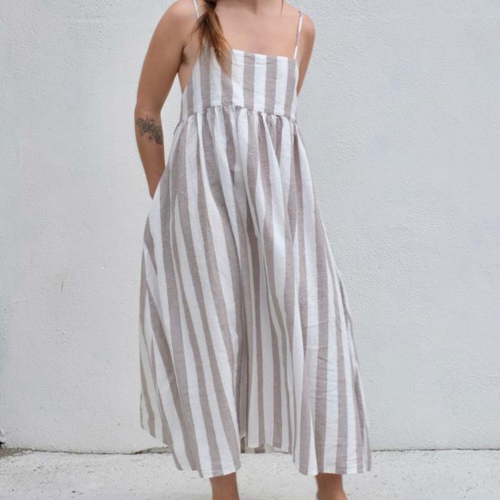 Black Crane Strappy Dress